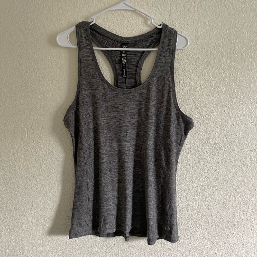N.Y.L Women’s Heather Gray Sleeveless Racer Back Shirt